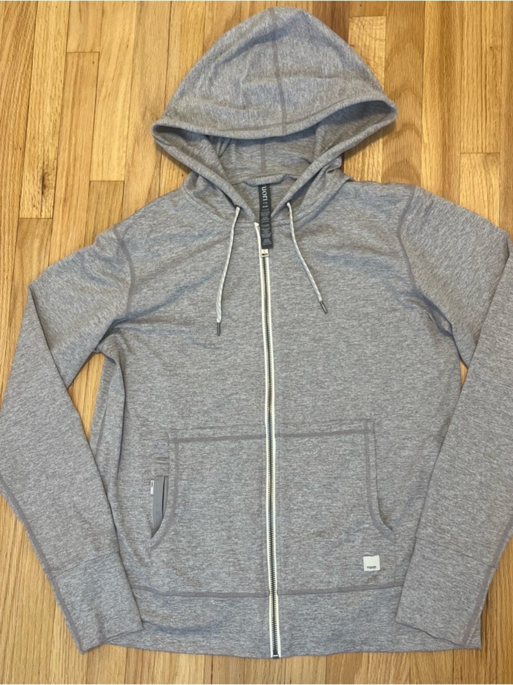 Vuori Womens Performance Full Zip Hoodie Heather VW201 Large Mint Condition